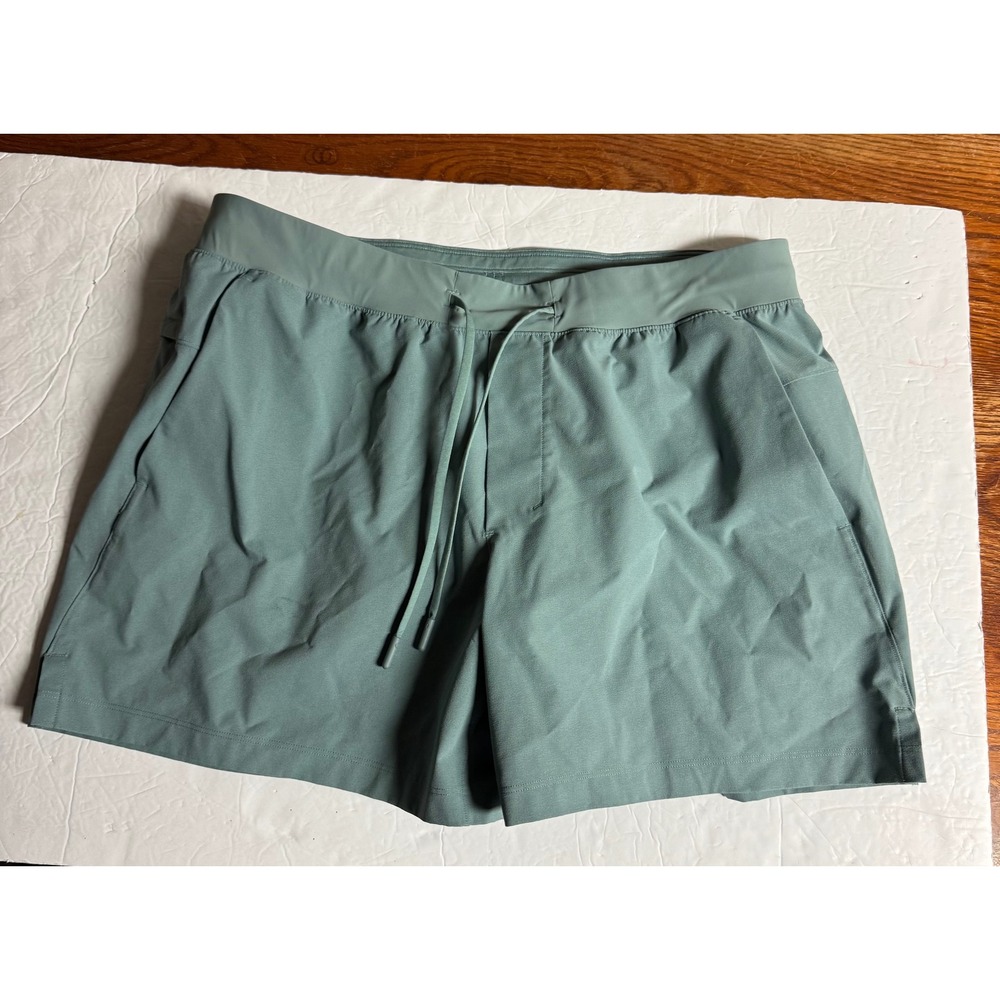Lululemon Pace Breaker Linerless Shorts XL Sage Green Teal Athletic Running 5"